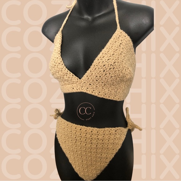 Hold on Tight: Handmade Crochet Swimsuit Set - Picture 1 of 3